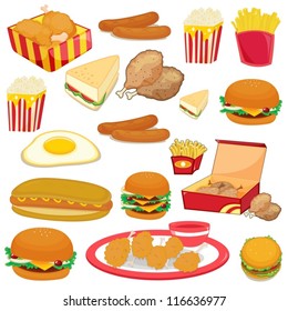 illustration of food on a white background