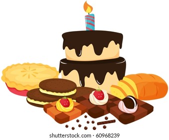 illustration of a food on a white background