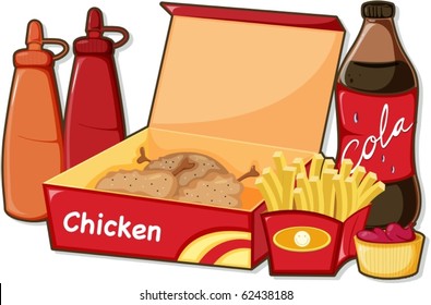 illustration of food on a white background