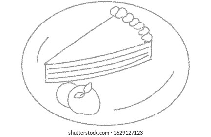 Illustration of food sweets cheese tart