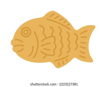 Illustration of food taiyaki sweets.