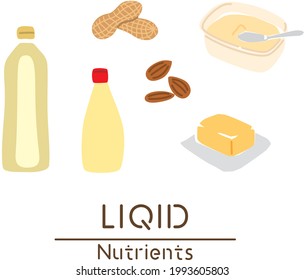 Illustration of foods high in liqid