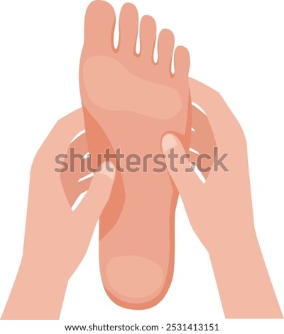 Illustration of a foot massage