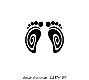 illustration of the foot vector logo