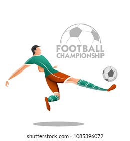 illustration of Football Championship Cup soccer sports background for 2018