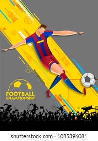 illustration of Football Championship Cup soccer sports background for 2018