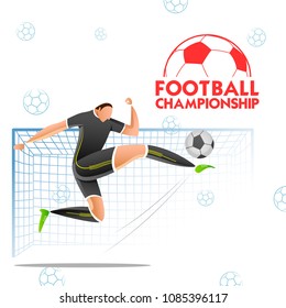 illustration of Football Championship Cup soccer sports background for 2018