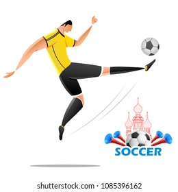 illustration of Football Championship Cup soccer sports Russia background for 2018