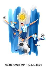 ilustración de la historia de la Argentina en la Copa de Fútbol