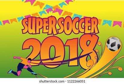 	
illustration of Football Championship soccer sports background. 
Layout Template design of the poster for sport event, 2018 trend