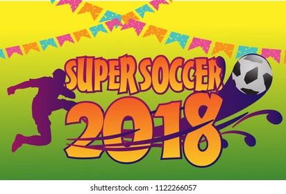 	
illustration of Football Championship soccer sports background. 
Layout Template design of the poster for sport event, 2018 trend