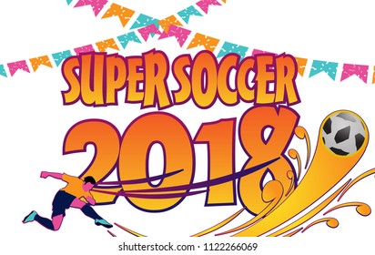 	
illustration of Football Championship soccer sports background. 
Layout Template design of the poster for sport event, 2018 trend