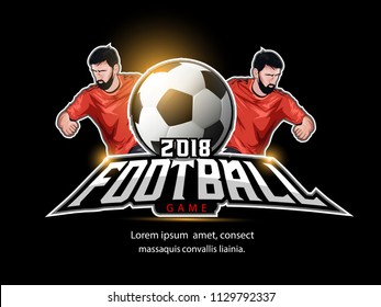 illustration of a football cup 2018. design of a stylish background for the soccer championship