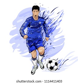illustration of Football, Cup soccer sports background 
