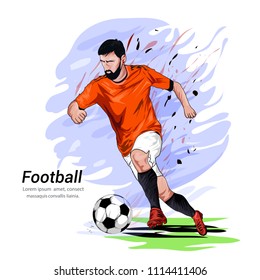 illustration of Football, Cup soccer sports background 