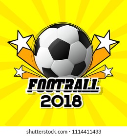 illustration of Football, Cup soccer sports background 