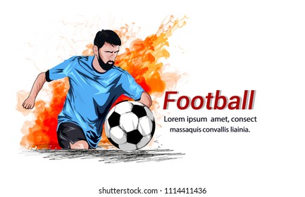 illustration of Football, Cup soccer sports background 
