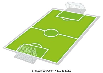 illustration of football ground on a white