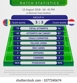 illustration of football match statistics information vector template design vector eps 10