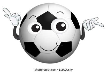 illustration of a football on a white background