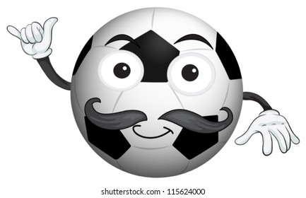 illustration of a football on a white background