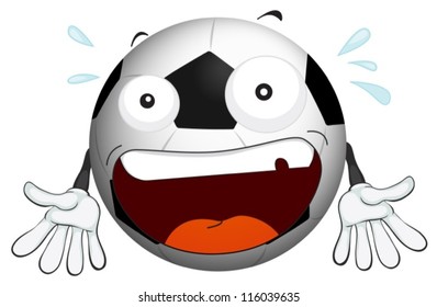 illustration of a football on a white background