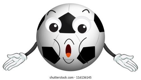 illustration of a football on a white background