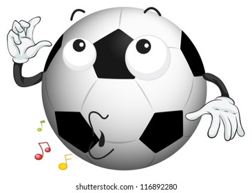 illustration of a football on a white background