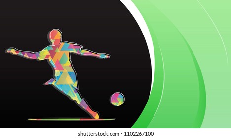 illustration of football player in action