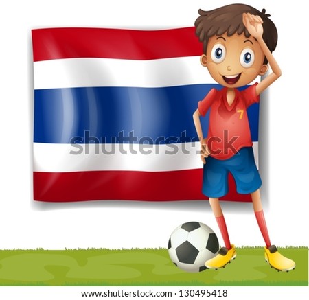 Similar – Foto Bild Thailändische Flagge und die Flagge des Königs am Moscheebauwerk