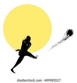 Illustration of football players