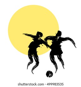 Illustration of football players