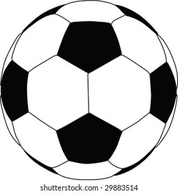 Illustration of  a football silhouette close up