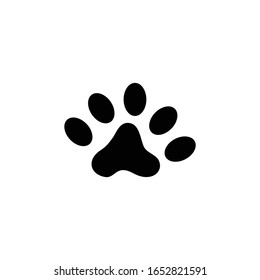 Illustration footprint bold line art logo vector design icon 
