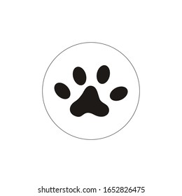 Illustration footprint bold line art logo vector design icon 