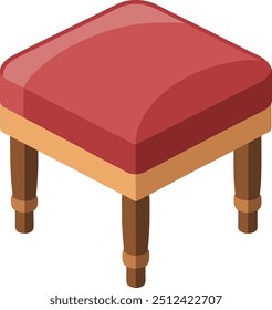 Illustration eines Fußhockers flache Kunst Design Vektor