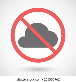 Illustration of a forbidden signal with a cloud