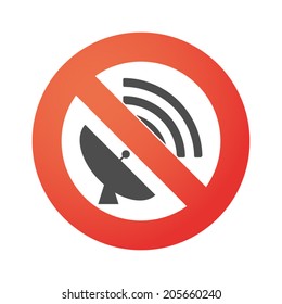 Illustration of a forbidden signal with an icon