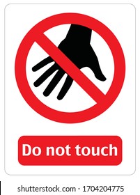 Illustration of forbidden to touch, don't put your hand, eps 10