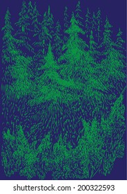 Illustration of a forest