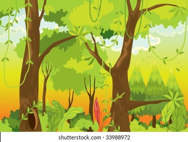 Illustration of  a forest