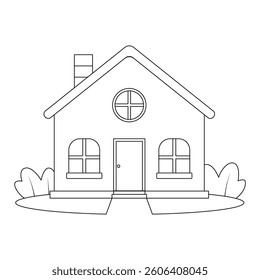 The Illustration of Forest Cute House