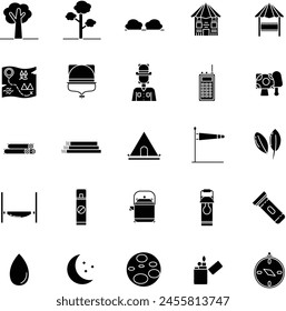 Illustration 
Forest Icon in Solid Style