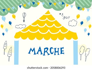 ilustración de carpa de marche forestal  