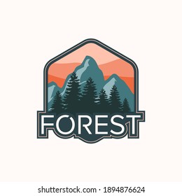 Illustration des Waldes. für Ihr Logo geeignet