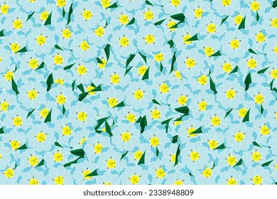 Illustration, The forget me not flower background.