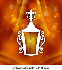 Illustration forging lantern for Ramadan Kareem - vector