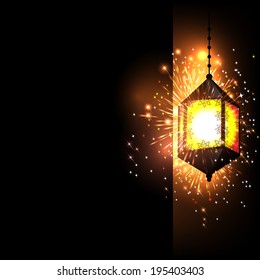 Illustration forging lantern for Ramadan Kareem - vector