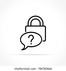 Illustration Of Forgot Password Icon On White Background