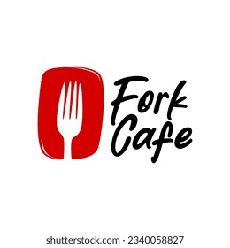 illustration of a fork for a restaurant logo. good for any business related to food or cafe.